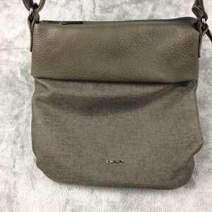 Dion‎ Crossbody Bag Green Vegan Leather Adjustable Strap Zipper Close